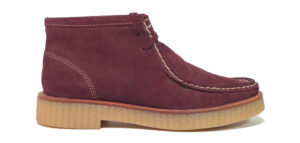 Botineta de cuero premium para mujer Nina Ghilardi color bordo